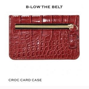 B-low the Belt Red Croc Card Case Vegan Leather